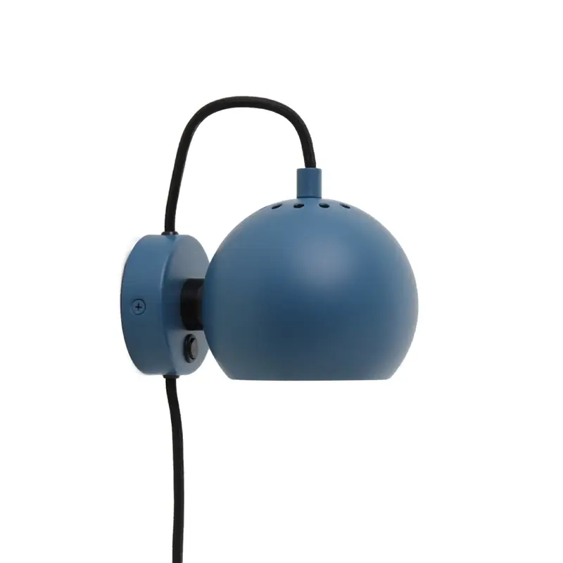 Usine Directe Applique BALL Bleu pétrole matFRANDSEN