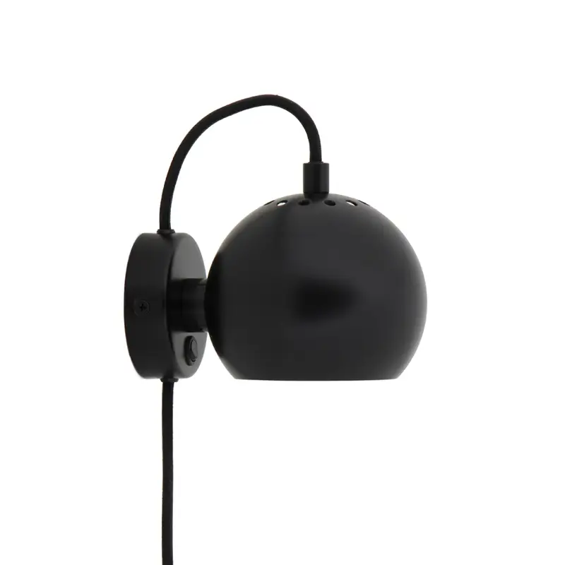 Wall light BALL Matt BlackFRANDSEN Offre Du Jour