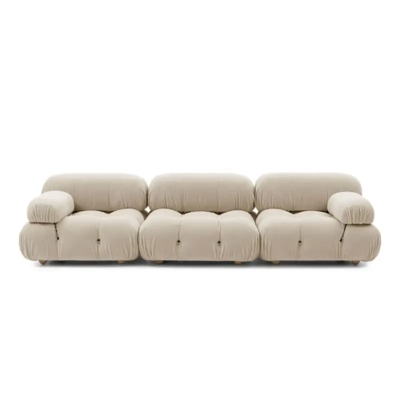 Prix Cassé Sofa CAMALEONDA linear 3 seats Velvet Licata NaturalB&B ITALIA