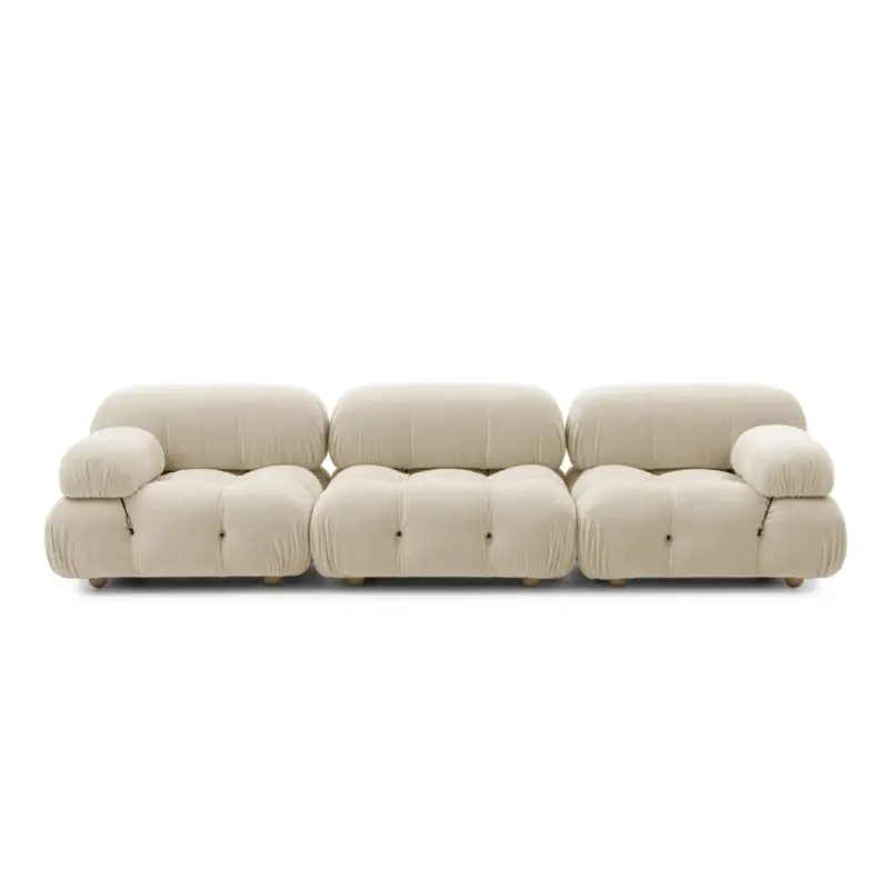 Authentique Canapé CAMALEONDA linéaire 3 places Chenille Enia Blanc IvoireB&B ITALIA