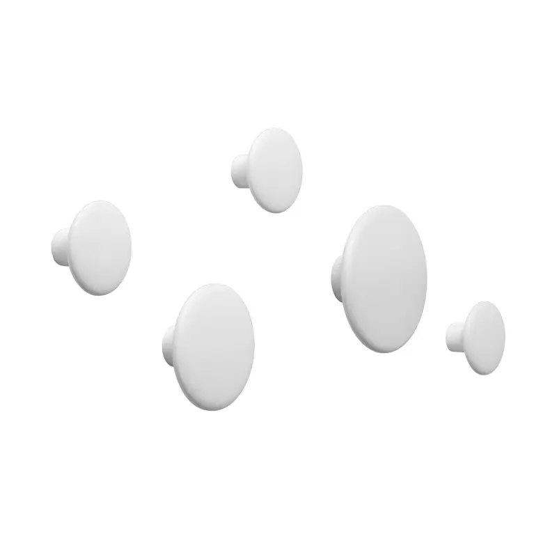 Wall Hook Set de 5 patères DOTS Blanc casséMUUTO Certifié