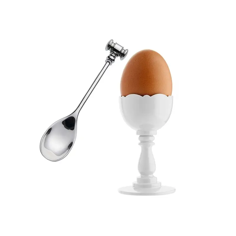 Accessoire de cuisine Coquetier avec cuillère ouvre-oeuf DRESSED RougeALESSI Meilleur Choix