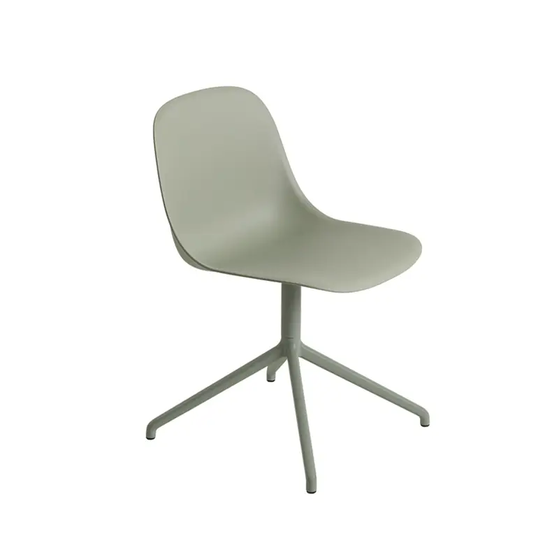 Vente Flash Chaise FIBER CHAIR pied central Vert cendréMUUTO