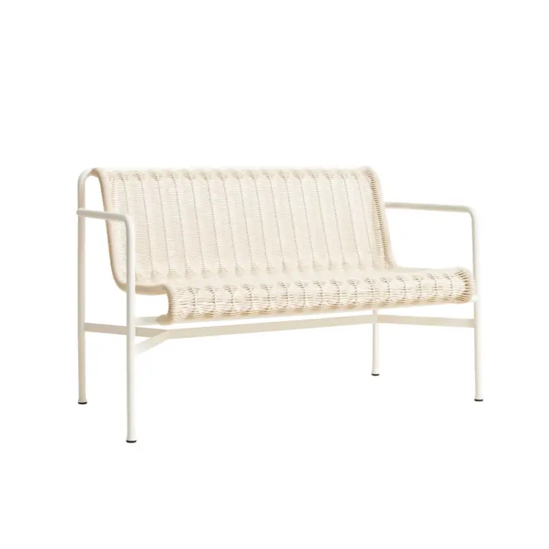 Vente Flash Banc extérieur Banc PALISSADE CORD Dining Blanc CrèmeHAY