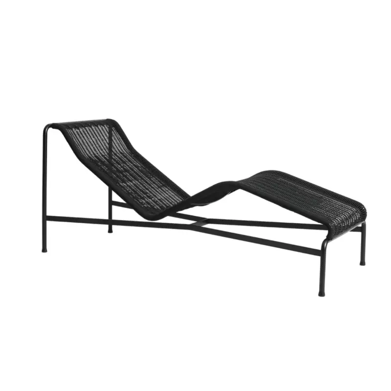 Commander Vite Outdoor Bench and Sunlounger PALISSADE CORD Chaise Longue AnthraciteHAY