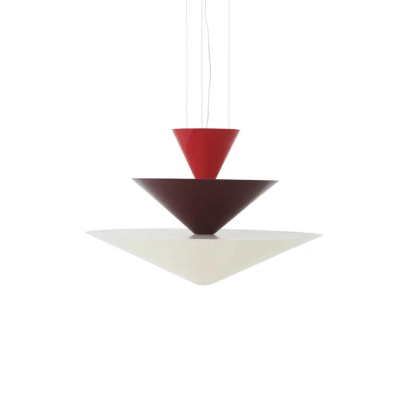 Offre Du Jour Pendant Light GIO LN15 Vermilion Red, Burgundy & Ecru WhiteAND TRADITION