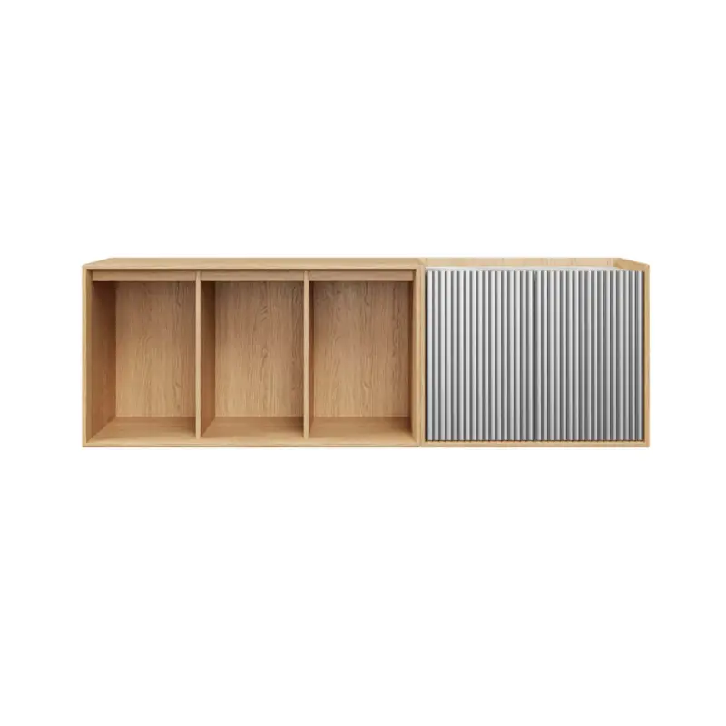 Vente Directe Meuble de rangement Buffet mural VIPP675 H5 L 150 Chêne clairVIPP