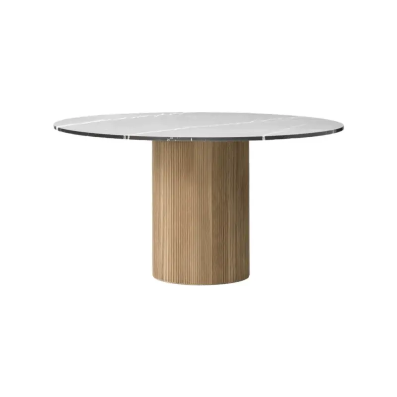 Table CABIN ROUND 494-495 Chêne clair et Marbre Pietra grisVIPP Usine Directe