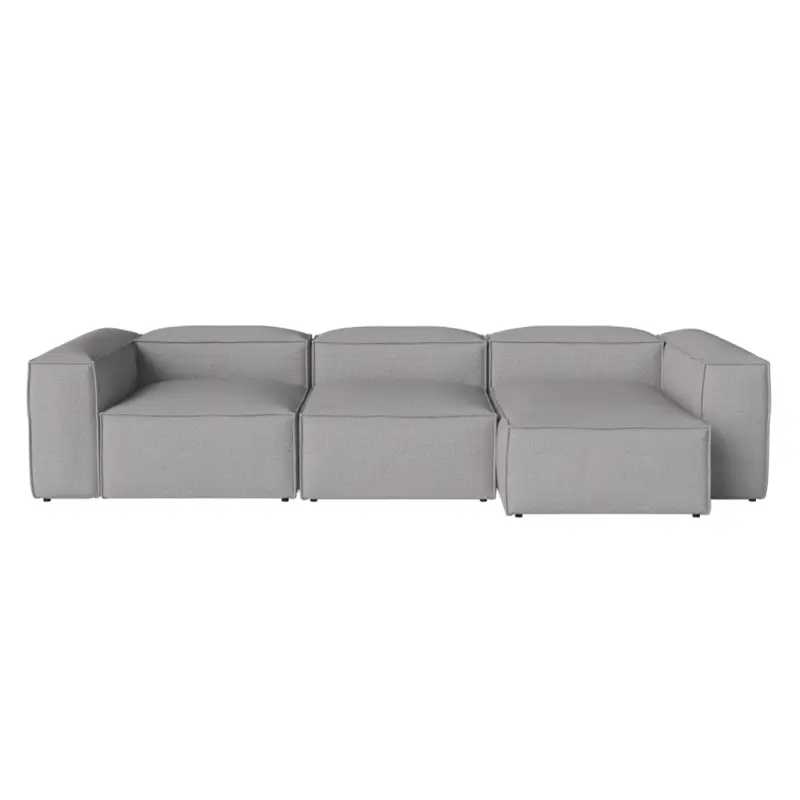 Soldes Canapé COSIMA Chaise Longue Droite 340x120 Monza Light GreyBOLIA