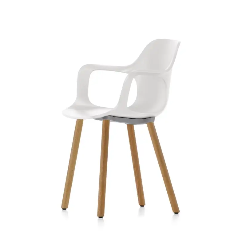 Chaise HAL RE ARMCHAIR WOOD Blanc coton REVITRA Pas Cher