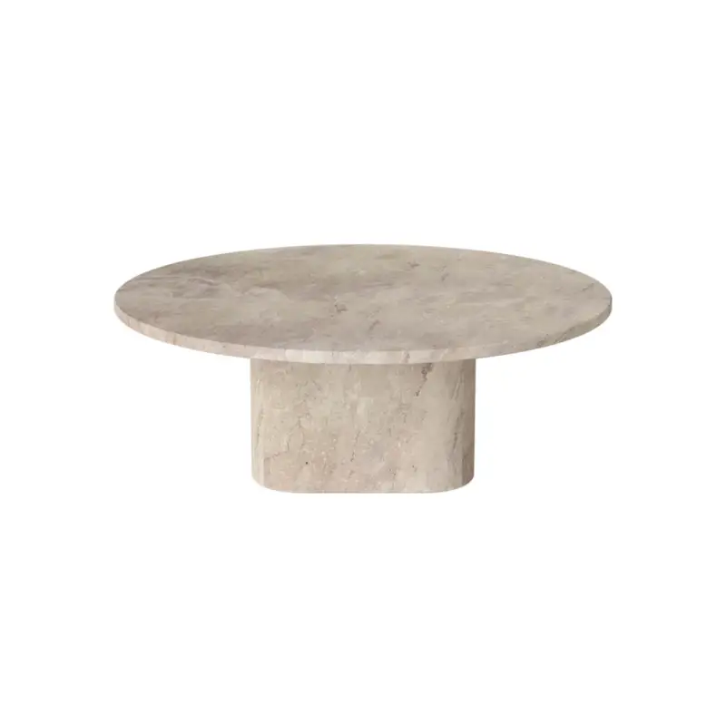 Meilleur Prix Coffee Table EIDA Ø 90 H 32 Beige MarbleBOLIA