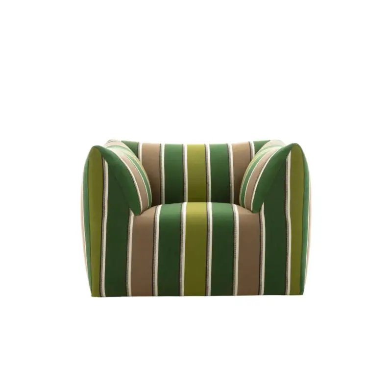 Acheter En Ligne Outdoor Lounge Chair LA BAMBOLA OUTDOOR Jacquard Lima raie verteB&B ITALIA