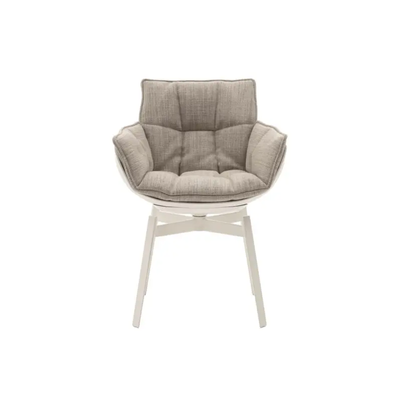 Dining Chair HUSK with Armrests Rattier Astro CordB&B ITALIA Nouveauté