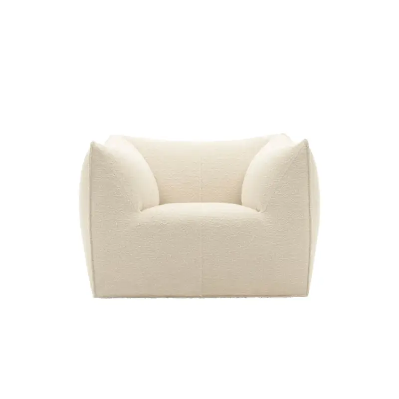Offre Spéciale Easy chair LA BAMBOLA Sila Bouclé whiteB&B ITALIA
