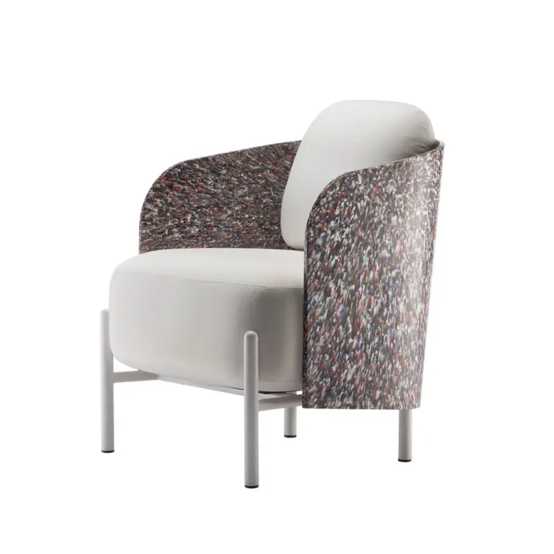 Easy chair ART 77.5 Multicolor shell/ white fabricNOMA Dernière Chance
