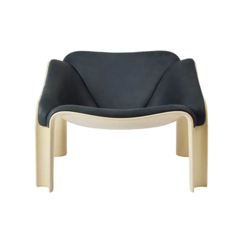 Fauteuil F300 Cuir Dunes noir / Vert PastelGUBI Bon Marché