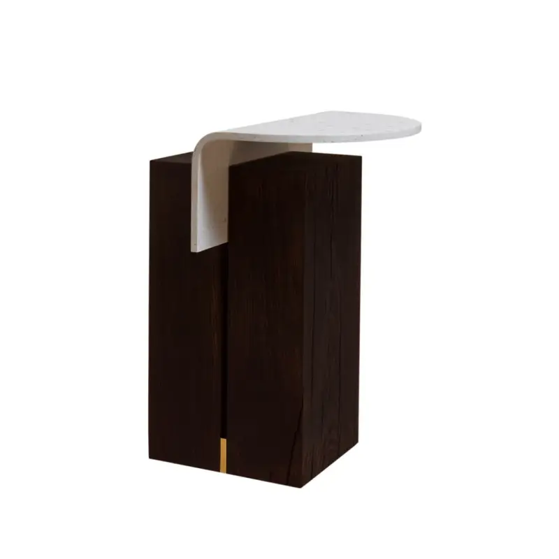 Side Table GHAN 92.8 M Stained oak/ white plasticNOMA Top Vente