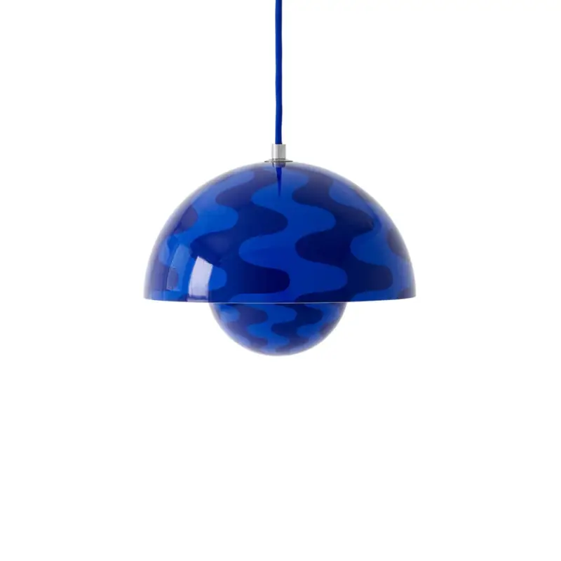 Pendant Light FLOWERPOT VP1 Cobalt Blue & Twilight Blue PatternAND TRADITION Prix Promo