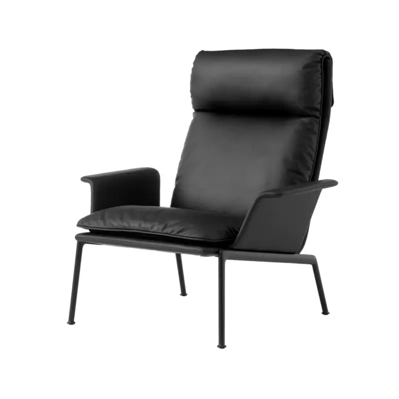 Fauteuil MUNO LN17 avec accoudoirs Cuir NoirAND TRADITION Solde