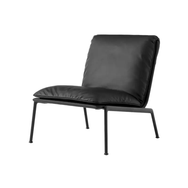 Easy chair MUNO LN18 Black LeatherAND TRADITION Vente Flash