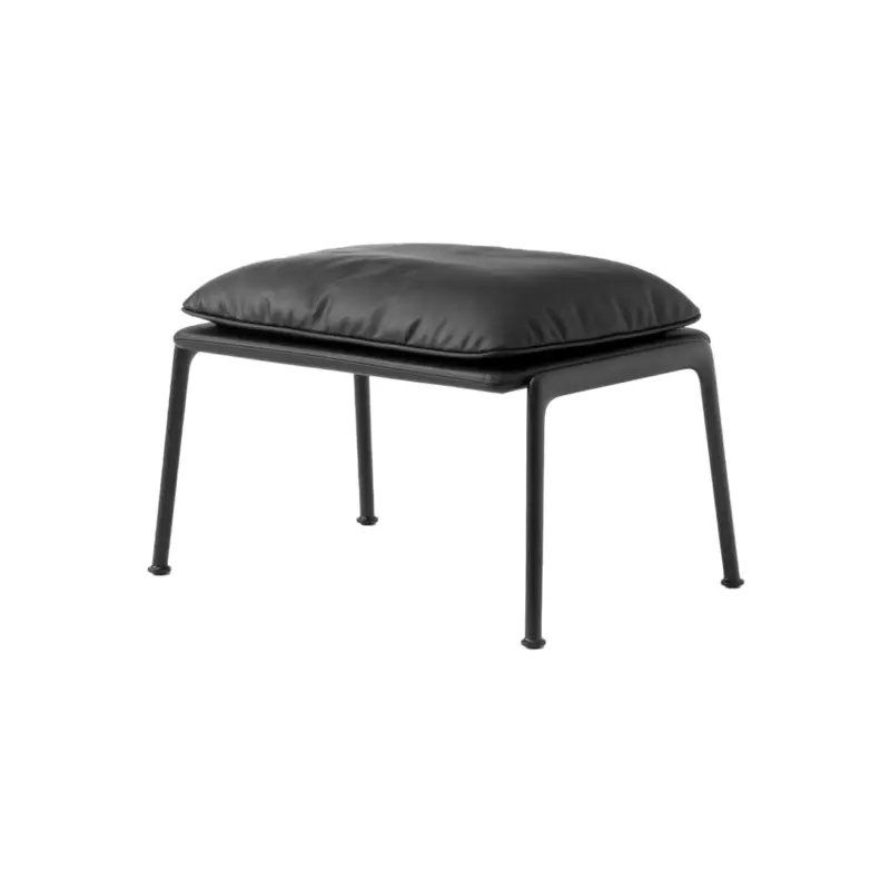 Satisfait Ou Remboursé Pouf MUNO LN20 Cuir NoirAND TRADITION