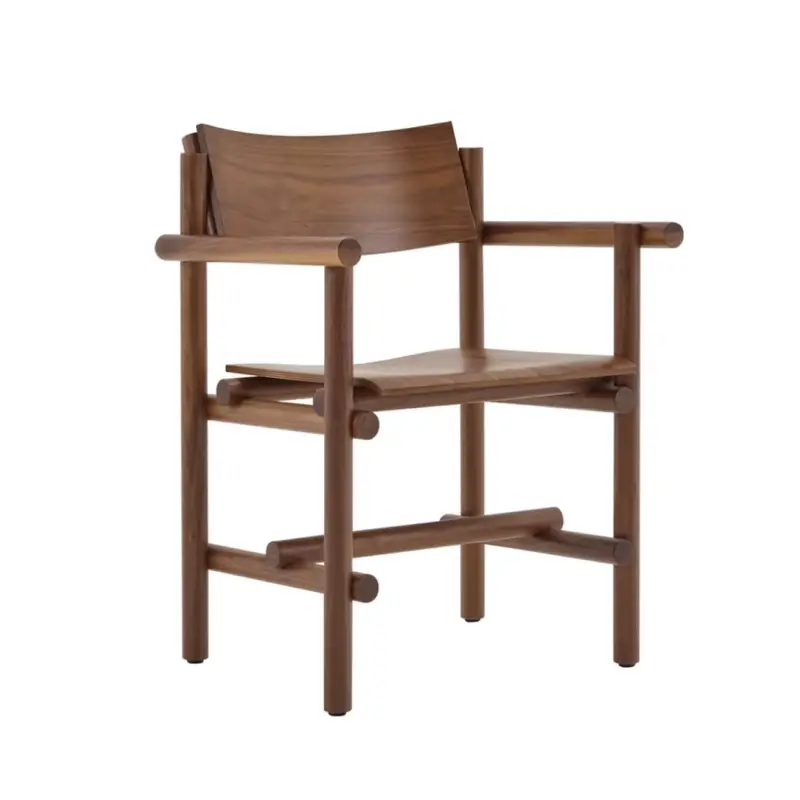 Chaise MUECKE avec accoudoirs NoyerKNOLL Satisfait Ou Remboursé