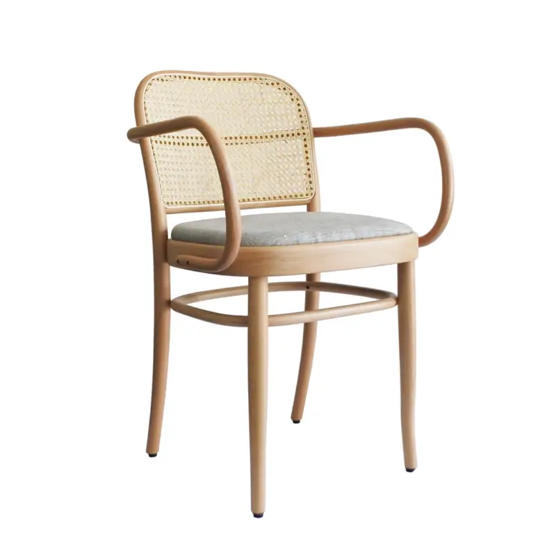 Affaire À Saisir Chaise N. 811 avec accoudoirs Hêtre/ assise Remix 123GEBRÜDER THONET VIENNA