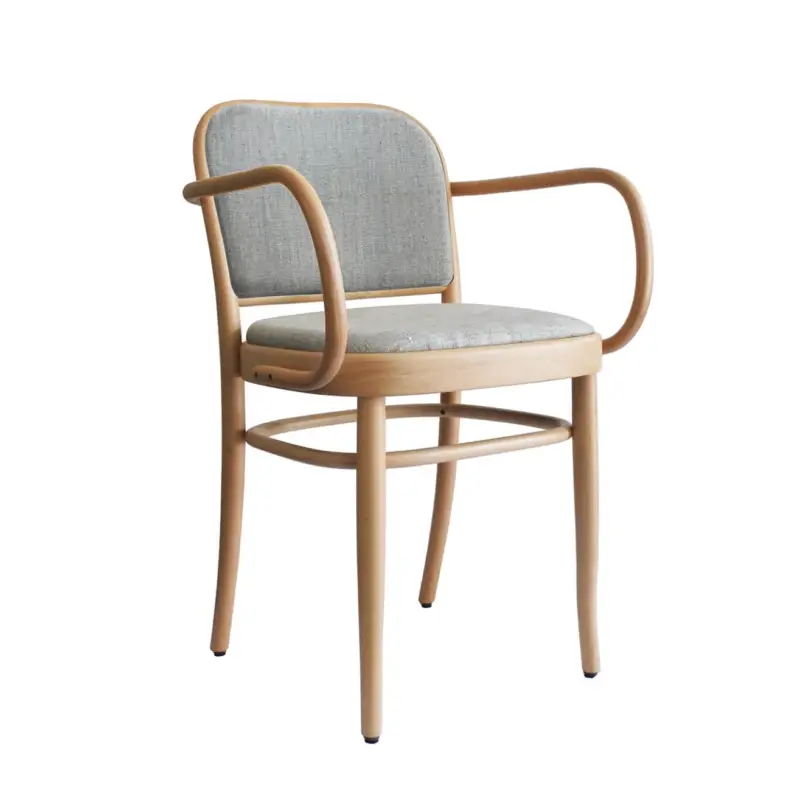 Offre Limitée Dining Chair N. 811 with armrests Beech/ Remix 123 seat and backrestGEBRÜDER THONET VIENNA