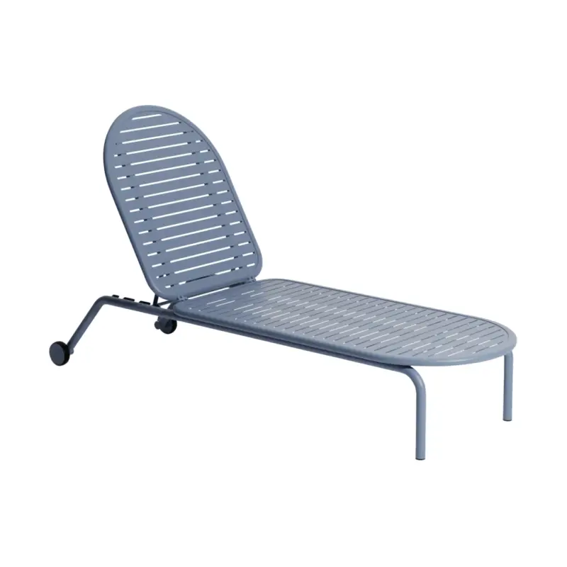 Prix Cassé Outdoor Bench and Sunlounger WEEK-END Sunbed Pigeon BluePETITE FRITURE