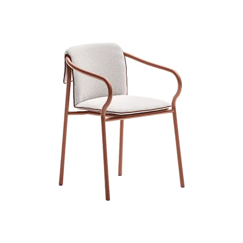 Chaise extérieure SALO avec coussins de dossier et d'assise Terre cuite/ NuvolaUNOPIÙ Prix Cassé