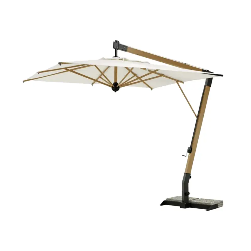 Prix Réduit Accessoire extérieur Parasol SALENTO avec mât latéral Aluminium Effet boisUNOPIÙ
