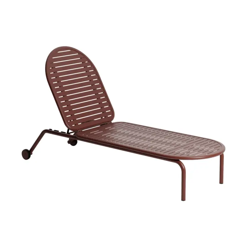 Outdoor Bench and Sunlounger WEEK-END Sunbed Red BrownPETITE FRITURE Livraison Express