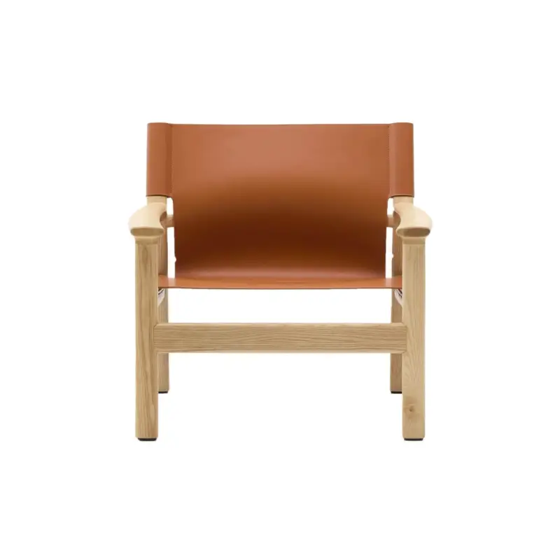 Easy chair JAN Natural Ash / Brown LeatherKAVE HOME Remise