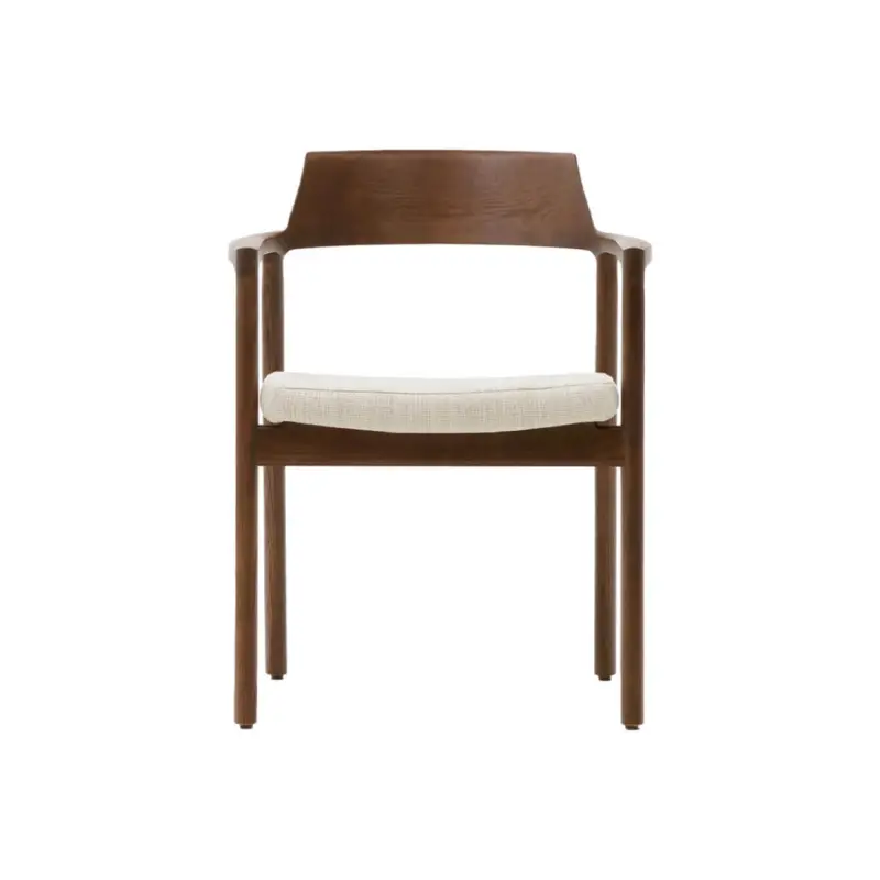 Dining Chair ALOCS Dark-Stained Oak / Jandi Beige fabricKAVE HOME Bon Plan
