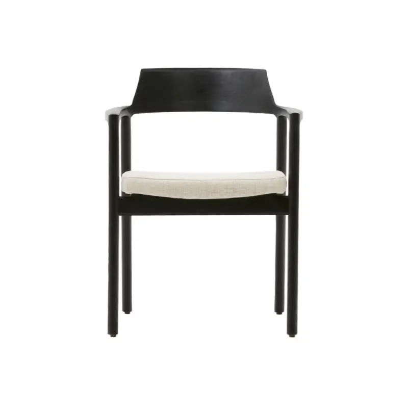 Remise Chaise ALOCS Chêne teinté noir / Tissu Jandi beigeKAVE HOME