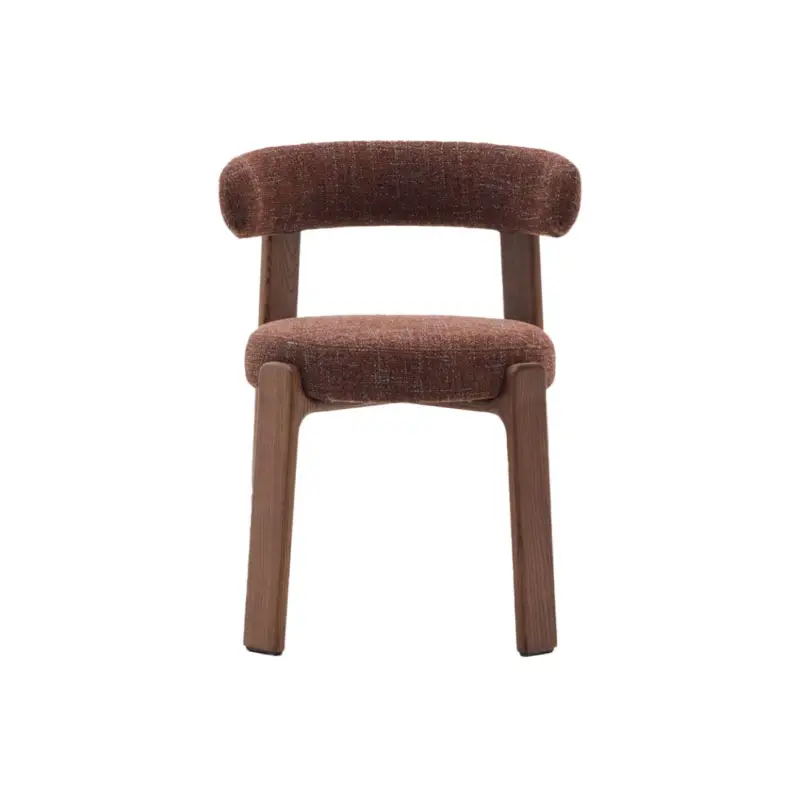 Acheter En Ligne Chaise GRANITE Tissu Chenille marron / Frêne finition NoyerKAVE HOME