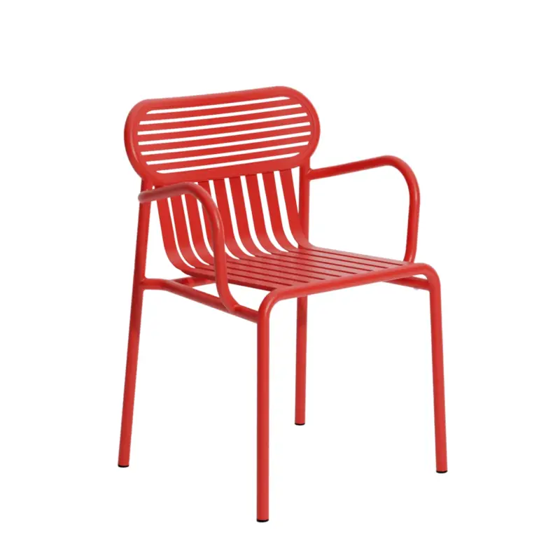 Produit De Marque Chaise extérieure WEEK-END avec accoudoirs RougePETITE FRITURE