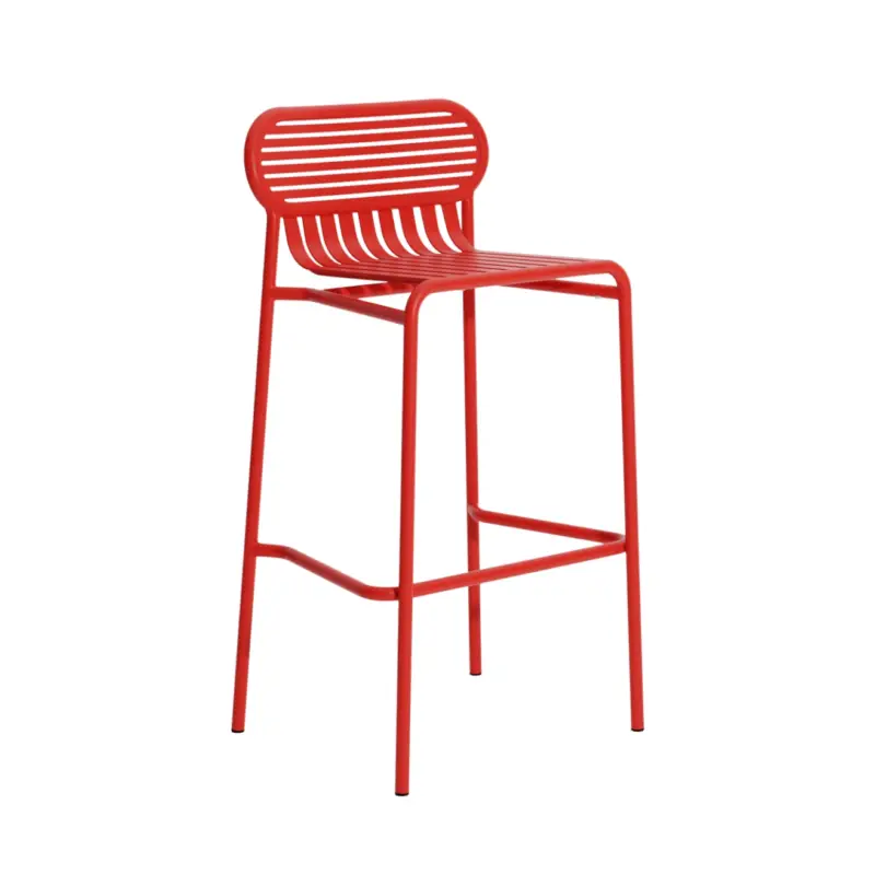 Tabouret haut WEEK-END RougePETITE FRITURE Vente Directe
