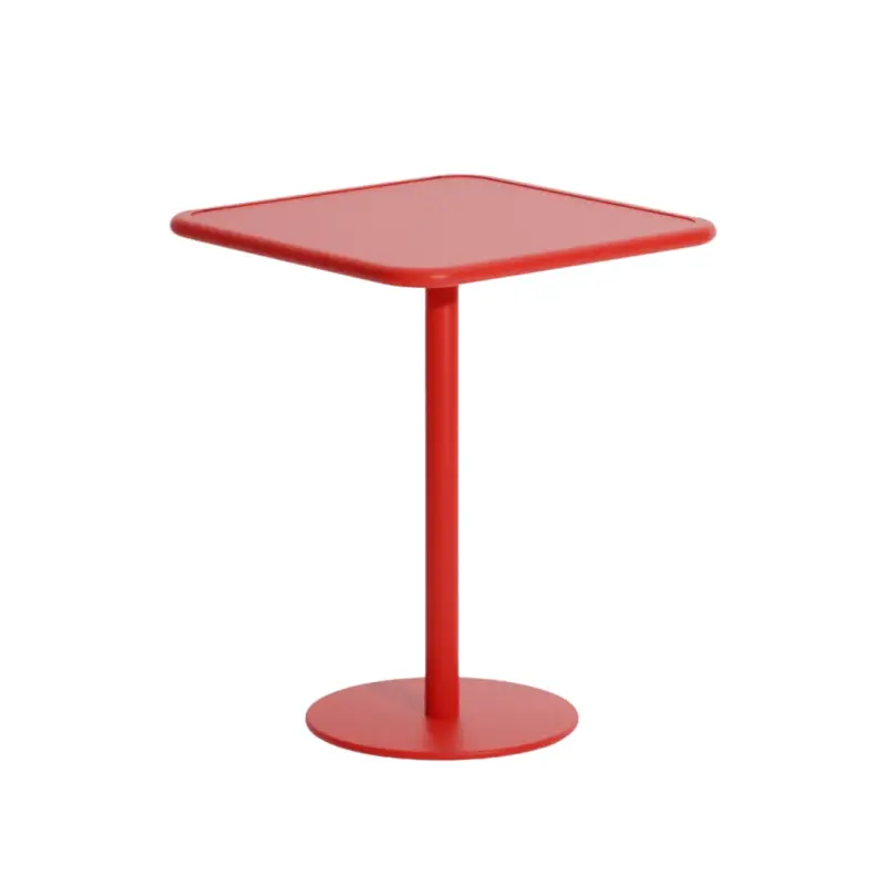 Commande En Gros Table extérieure WEEK-END carrée RougePETITE FRITURE