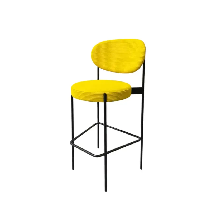 Bar Stool Series 430 H 75 Yellow Corduroy UpholsteryVERPAN Petit Prix