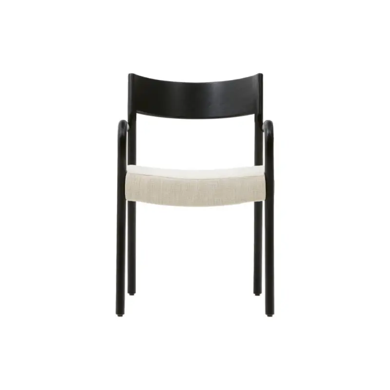 Jusqu'à Épuisement Des Stocks Dining Chair FALCONERA Black stained Oak / Jandi Beige fabricKAVE HOME