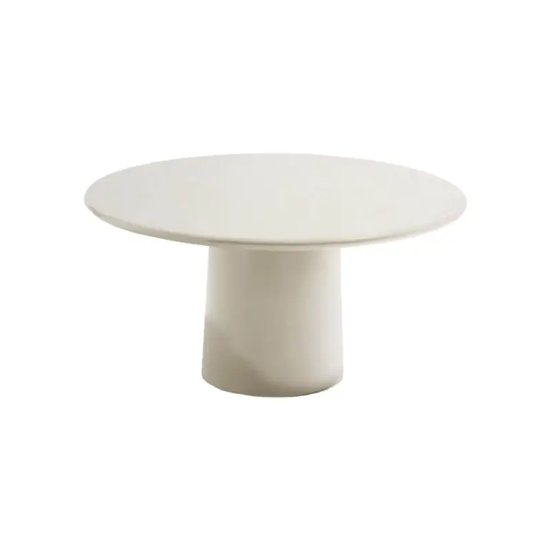 Pas Cher Outdoor Coffee Table ALBANELLA Ø 85 Glossy WhiteKAVE HOME