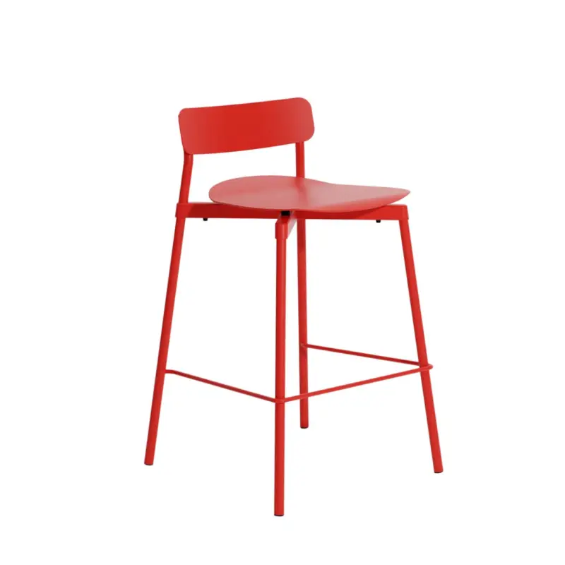 Tabouret haut FROMME H65 RougePETITE FRITURE Haute Qualité