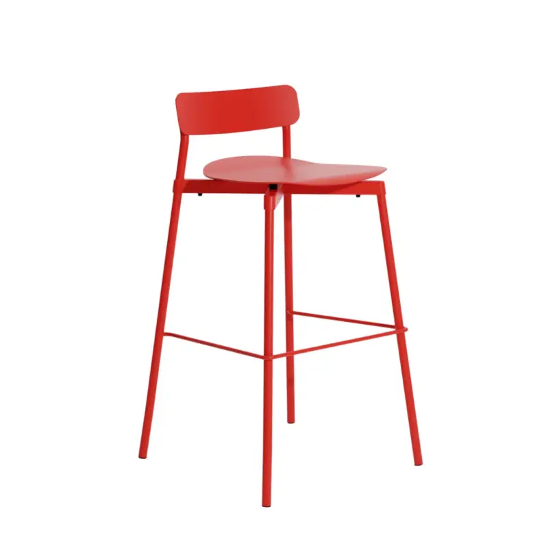 Tabouret haut FROMME H75 RougePETITE FRITURE Expédition Rapide