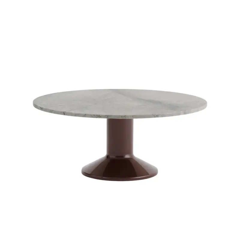 Coffee Table MIDST Ø 90 Grey marble/dark redMUUTO Prix Promo