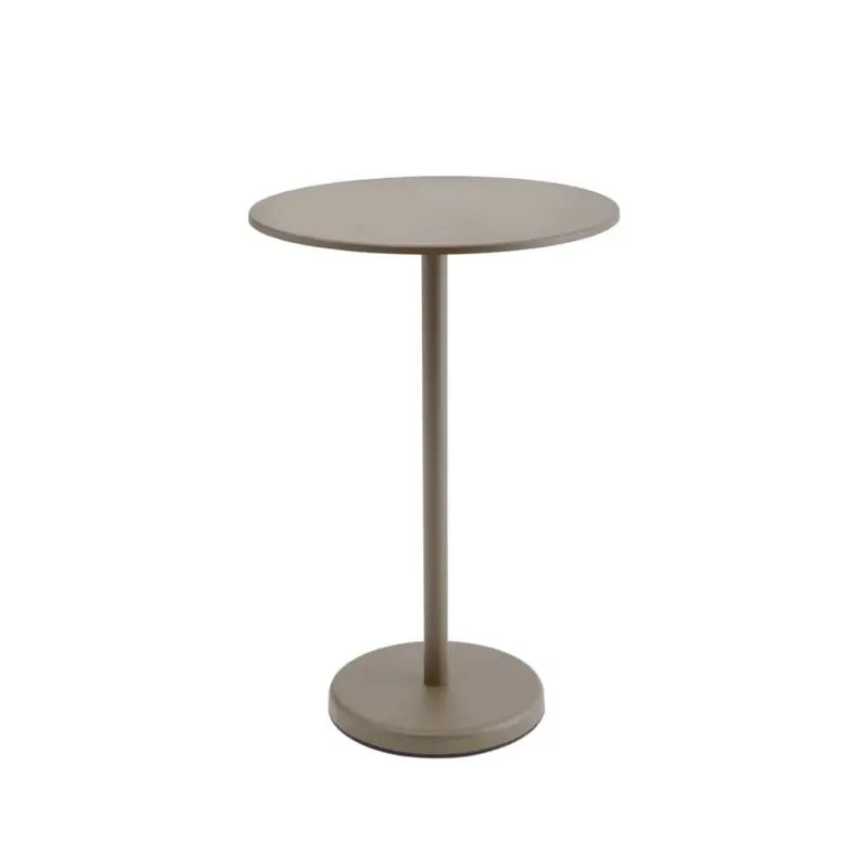 Outdoor Table LINEAR STEEL CAFÉ Ø 70 x H 95 TaupeMUUTO Commander Vite