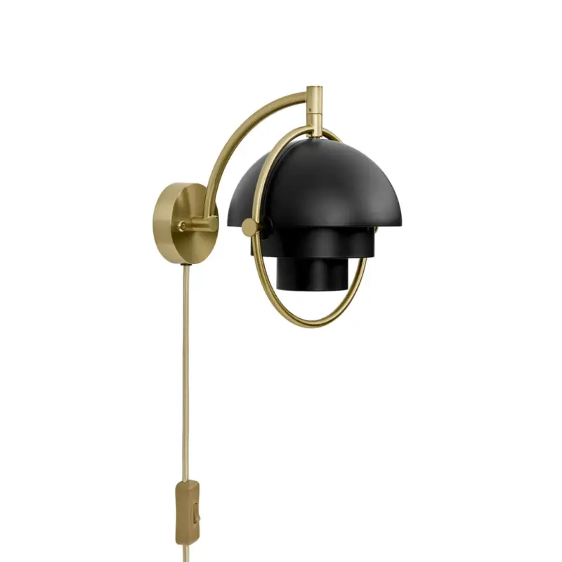 Wall light MULTI-LITE Brass / BlackGUBI Expédié Aujourd'hui