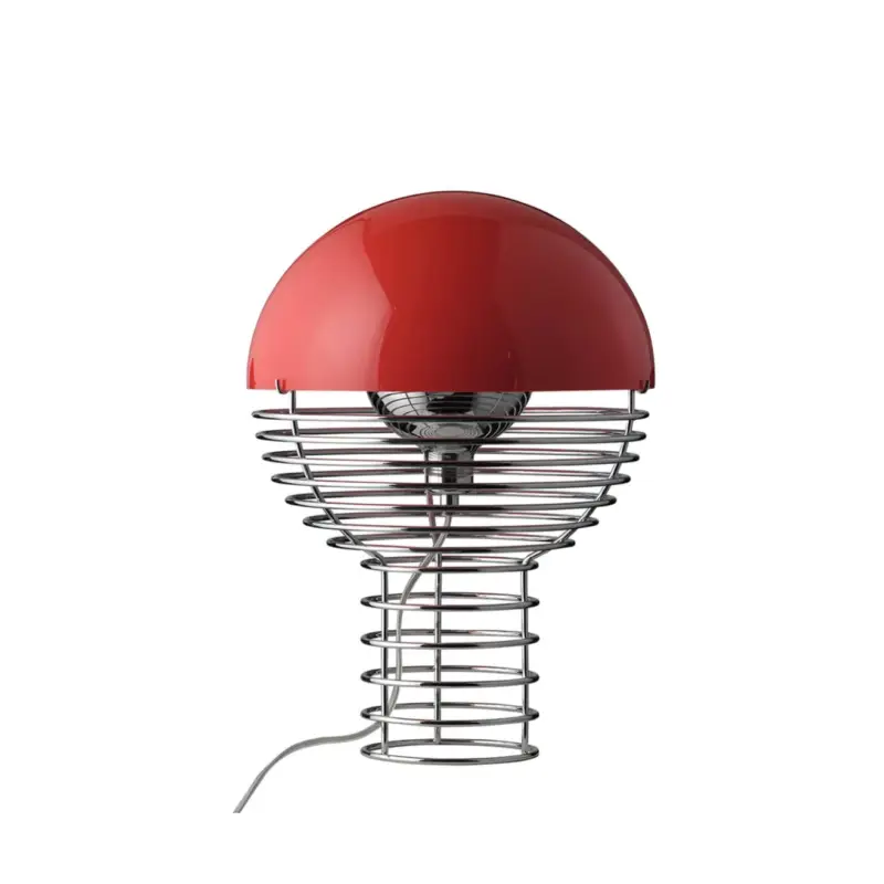 Quantité Limitée Lampe à poser WIRE Ø 30 RougeVERPAN
