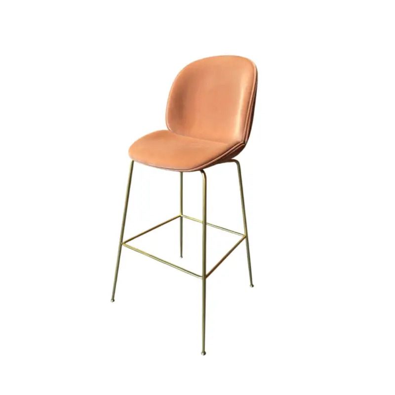Retour Gratuit Bar Stool BEETLEH 75 Salmon Pink FabricGUBI