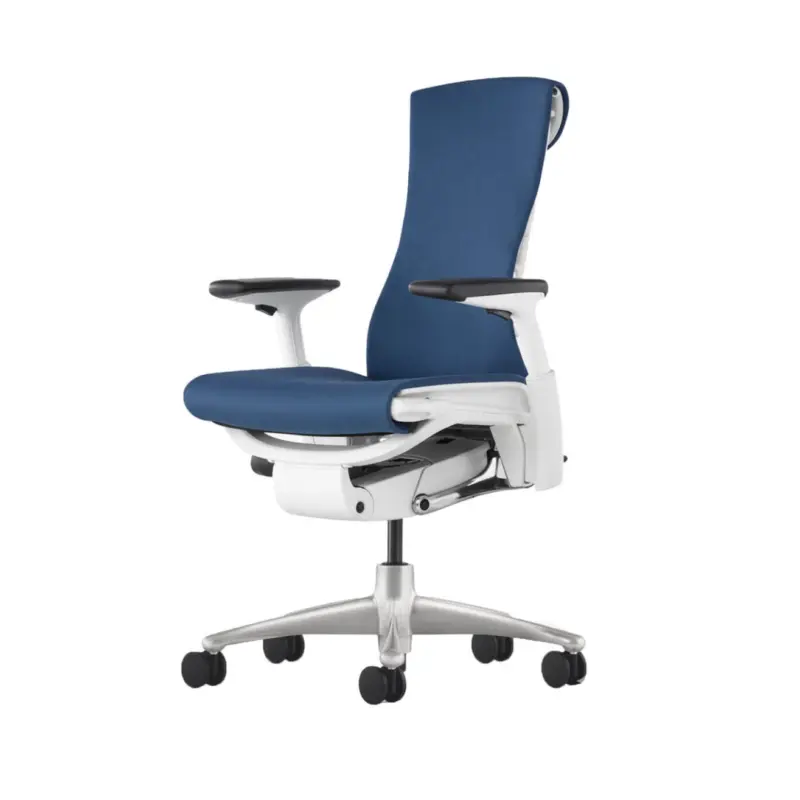 Office Chair EMBODY Grotto Blue / WhiteHERMAN MILLER Expédition Rapide